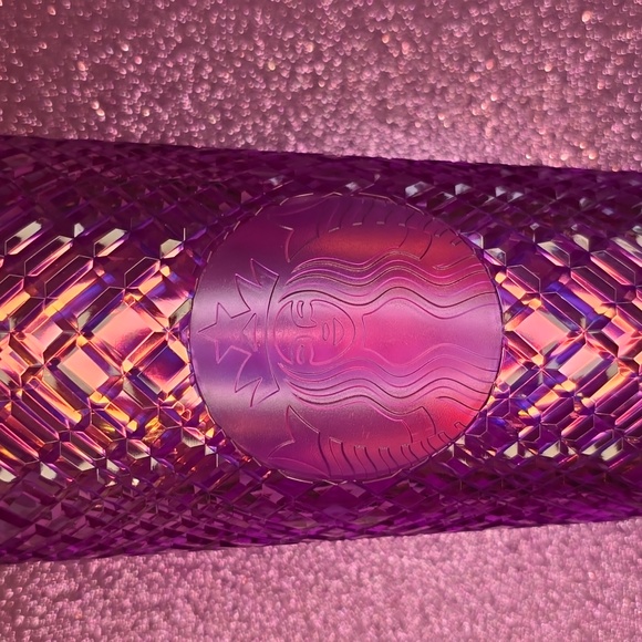 Starbuck 💖💜NWOT💜💖 Beautiful Purply Pink Iridescent Gemstone Tumbler!💖💜💖💜 - Picture 11 of 12